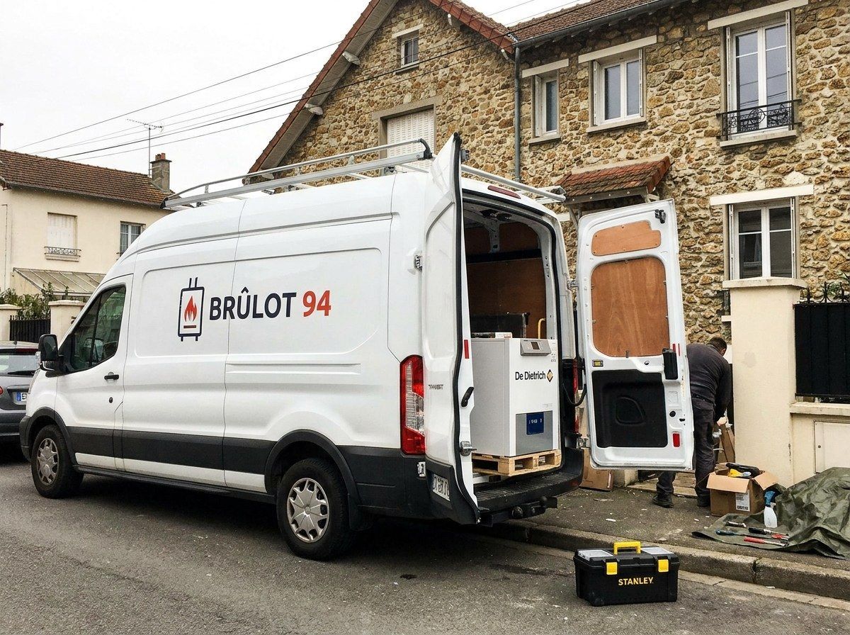 Camion Brûlot 94 portes ouvertes avec une chaudière De Dietrich