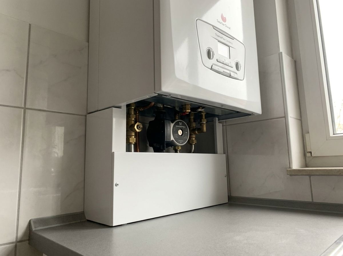 Après : circulateur neuf et raccords secs